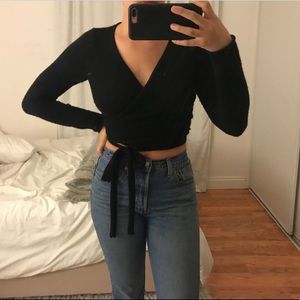 Reformation recycled cashmere wrap top